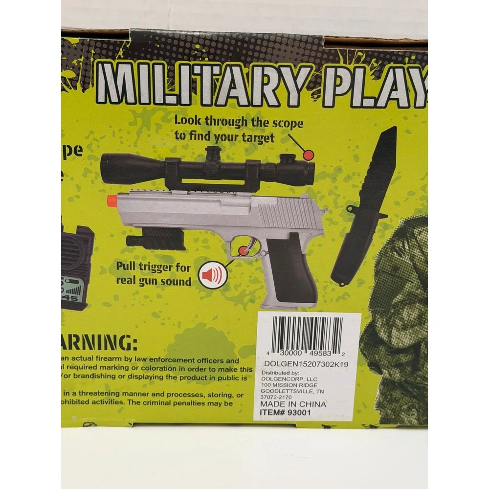 Operation Storm Force Military Playset Toy Gun Scope Walkie Talkie Grenade 93001